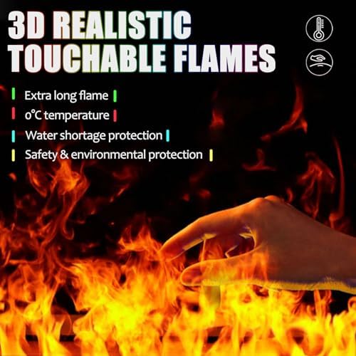 🔥🌫️ Flame Fireplace Humidifier | Smart Aroma Diffuser Light ✨🏠