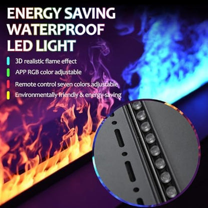 🔥🌫️ Flame Fireplace Humidifier | Smart Aroma Diffuser Light ✨🏠
