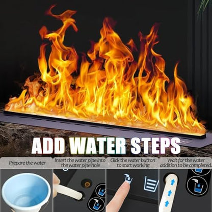 🔥🌫️ Flame Fireplace Humidifier | Smart Aroma Diffuser Light ✨🏠
