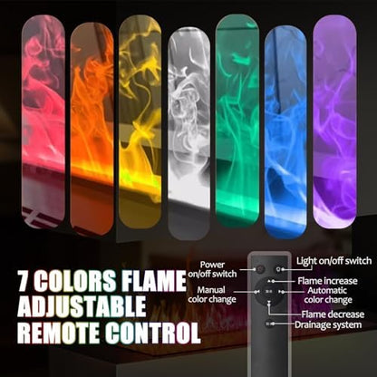 🔥🌫️ Flame Fireplace Humidifier | Smart Aroma Diffuser Light ✨🏠