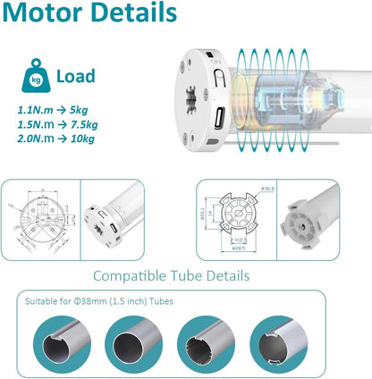 🪟⚡ Smart ZigBee Curtain Motor | Rechargeable Electric Retrofit System 🏠📡